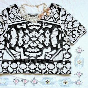 Anthropologie Everleigh rocco lace blouse